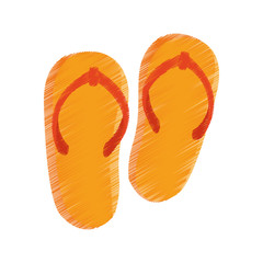 Sandals icon. Shoes fashion footwear and beach theme. Isolated design. Vector illustration