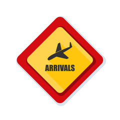 Airport Arrivals illustration sign