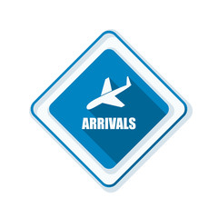 Airport Arrivals illustration sign