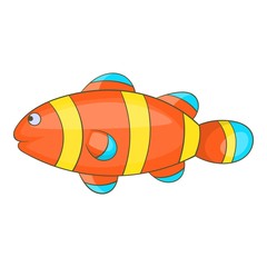 Clown fish icon. Cartoon illustration of clown fish vector icon for web