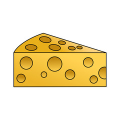 Cheese icon. Healthy organic fresh and natural food theme. Isolated design. Vector illustration