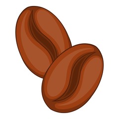 Coffee beans icon. Cartoon illustration of coffee beans vector icon for web