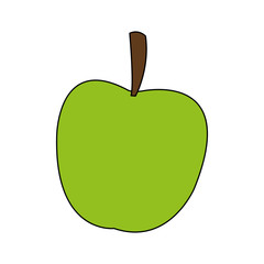 Apple icon. Healthy organic fresh and natural food theme. Isolated design. Vector illustration
