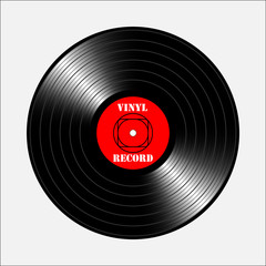 Vintage vinyl record. Vector illustration for flyer, banner, billboard