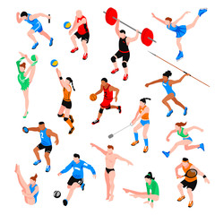 Sport Isometric Set - obrazy, fototapety, plakaty