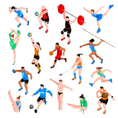 Foto op Canvas Sport Isometric Set © Macrovector