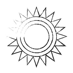 Sun icon. Abstract summer nature tropical and season theme. Isolated design. Vector illustration