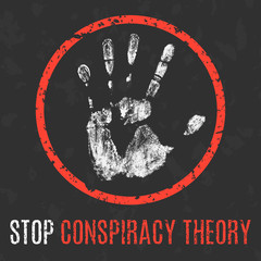 Vector. Global problems of humanity. Stop conspiracy theory.