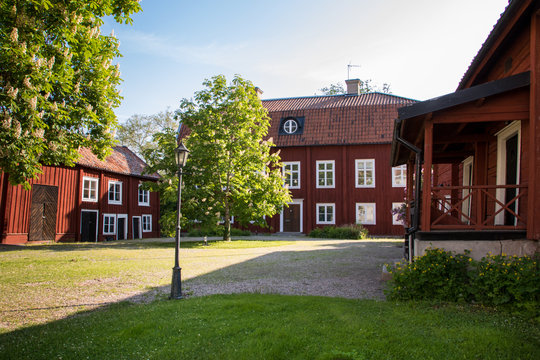 Innenhof Gutshof in Köping in Schweden