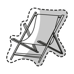 Chair icon. Beach summer vacation and tropical theme. Isolated design. Vector illustration