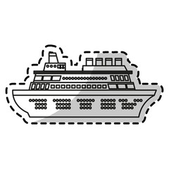 Obraz premium Cruise icon. Transportation vehicle travel trip theme. Isolated design. Vector illustration