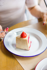 Christmas cake on a plate