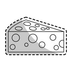 Cheese icon. Healthy organic fresh and natural food theme. Isolated design. Vector illustration