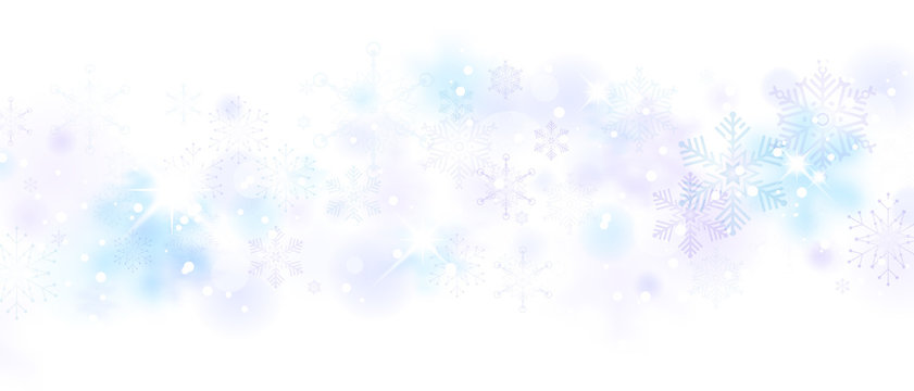 Winter or Christmas abstract decent background with snowflakes