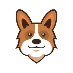 Welsh Corgi Pembroke. Cartoon Style Vector