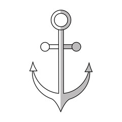 Anchor icon. Sea lifestyle nautical and marine theme. Isolated design. Vector illustration