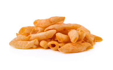 Crispy cracker isolated on white background.