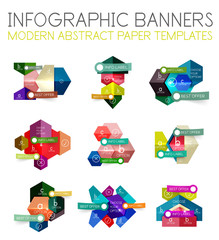 Geometric business infographics templates