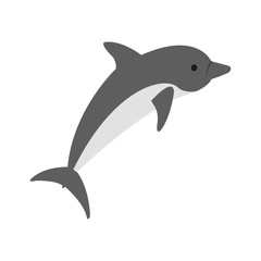 Dolphin icon. Sea life ecosystem fauna and ocean theme. Isolated design. Vector illustration