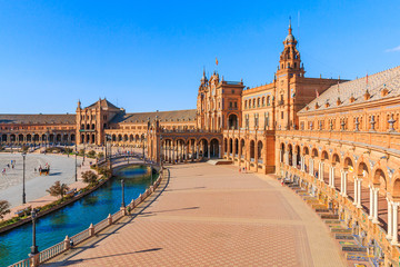 Fototapeta premium Seville, Spain. Spanish Square (Plaza de Espana)