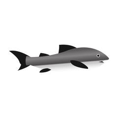 Fish icon. Sea life ecosystem fauna and ocean theme. Isolated design. Vector illustration