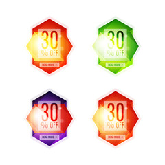 Vector special offer stickers and banners