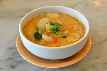 Tom Yam Kung (The Popular Spicy Thai Cuisine)