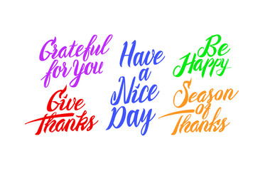  illustration for thanksgiving day calligraphy letters ligo