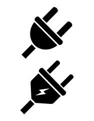 Electric plug vector icon