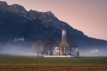 Germany. Bavaria. Church St. Coloman (Schwangau)