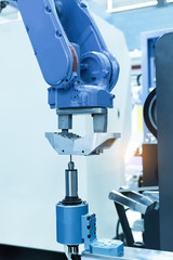 robot drill machine tool at mobile industrial manufacture factor