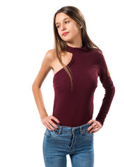 Fototapeta premium Young teenager girl looking lateral