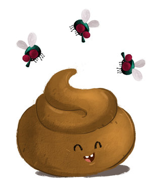 ilustracion de excremento