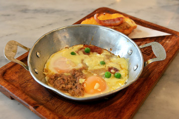 Fired Egg Breakfast Set is very delicious