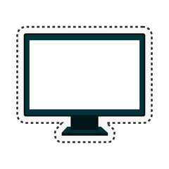 monitor desktop computer icon vector illustration design