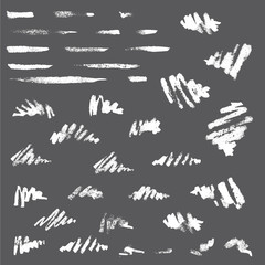 Collection of ink painted brushstrokes