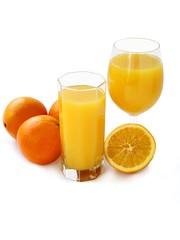 orange juice and fruits