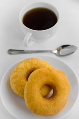 Donut and Tea Eating for Relaxing Time.