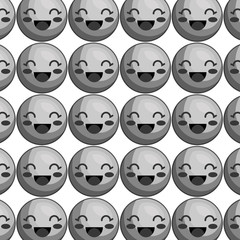 Obraz premium emoticons pattern kawaii style icon vector illustration design