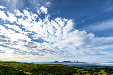 久住高原展望台　阿蘇五岳