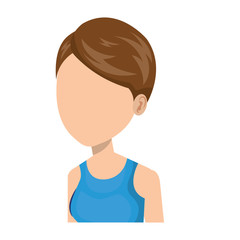 cute woman avatar casual vector illustration design