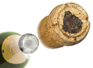 Launched champagne cork with the shape of Uruguay burnt in.(seri