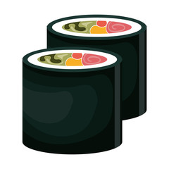 rolls suchi japanese food vector illustration design