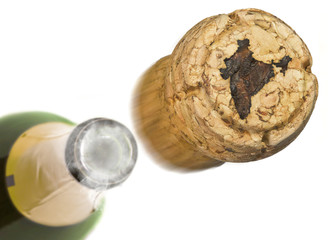 Launched champagne cork with the shape of India burnt in.(series