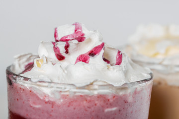 Milkshake closeup shot