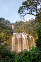 big waterfall in the forest