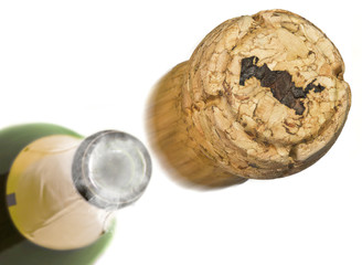 Launched champagne cork with the shape of Uzbekistan burnt in.(s