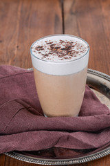 One glasscoffee latte