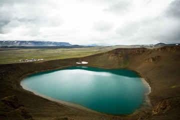 Viti crater lake, Iceland.