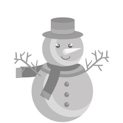 snowman character christmas celebration vector illustration design